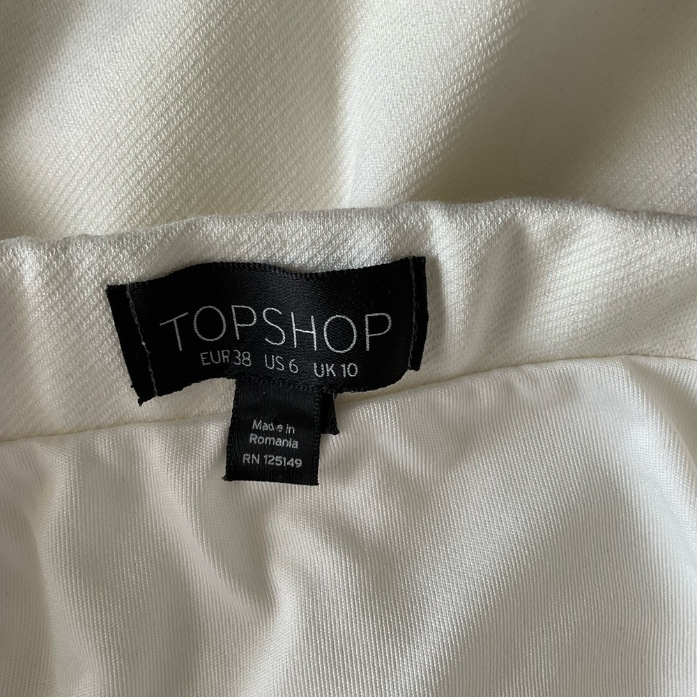 Topshop Cream A-Line Mini Skirt for Cocktail - Picture 3 of 6